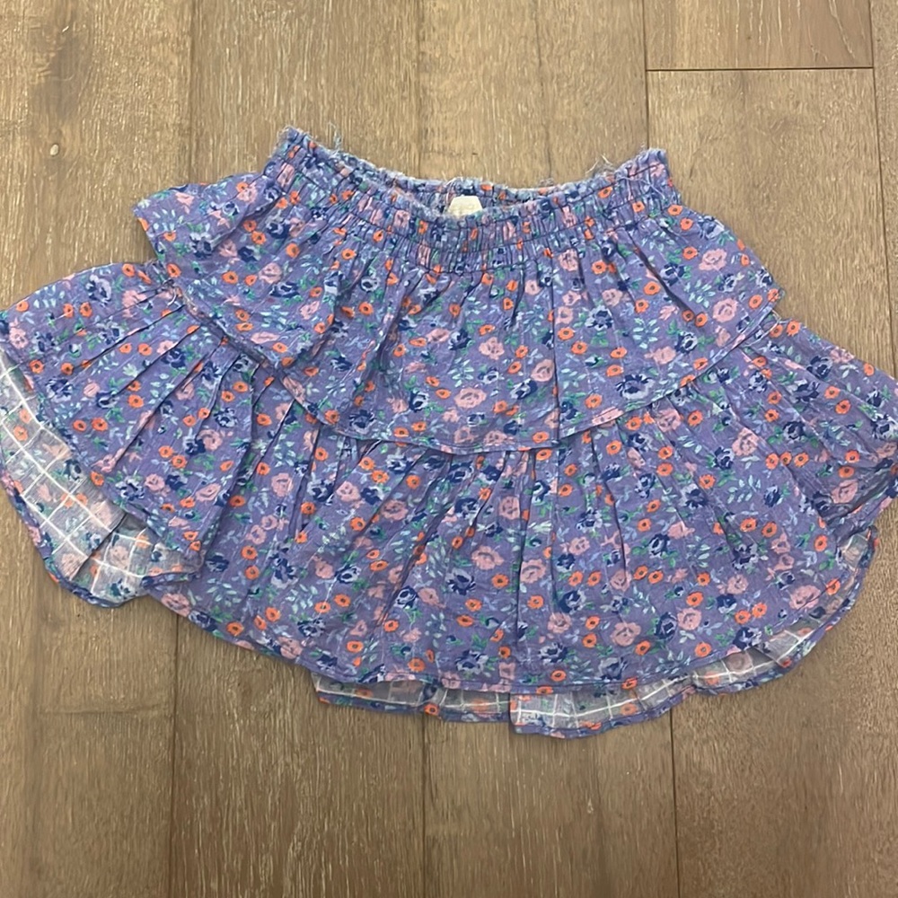 LoveShackFancy Floral Mini Skirt